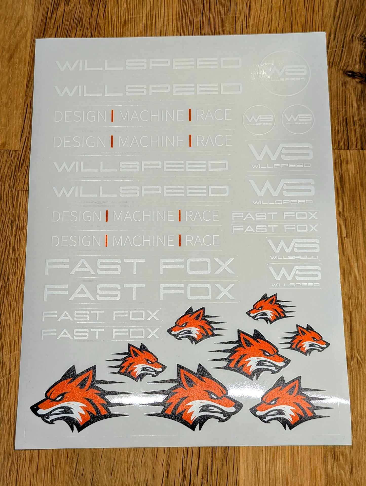 Willspeed Fast Fox Decal Sheet