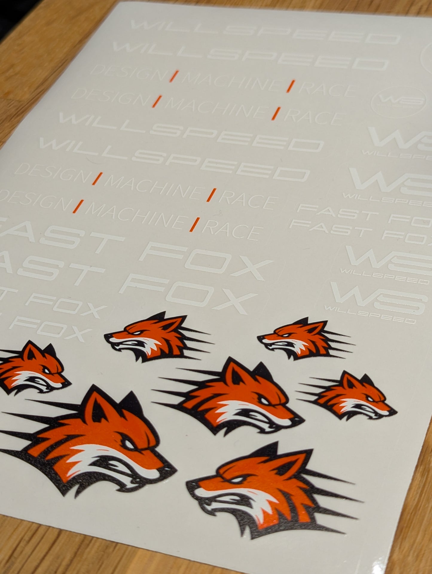 Willspeed Fast Fox Decal Sheet